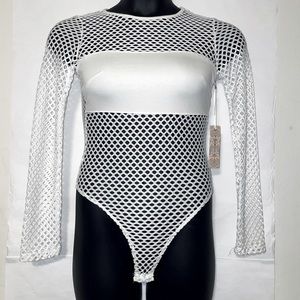 White Mesh Bodysuit